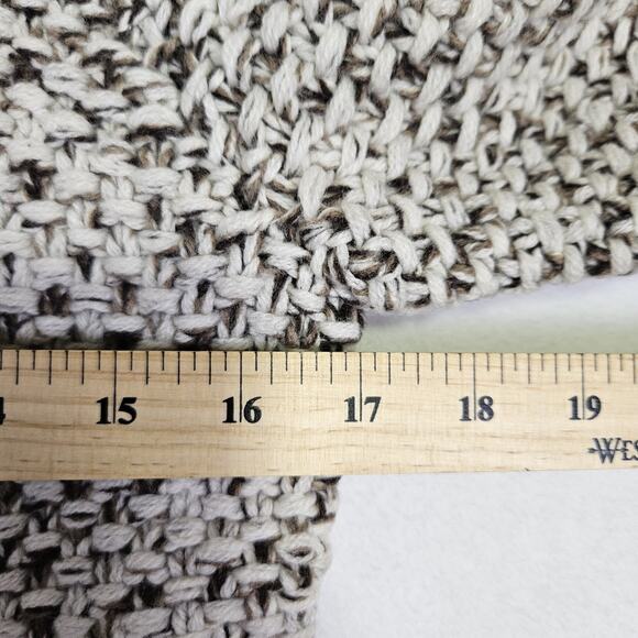 VTG J.Crew Womans Handknit Lambs Wool Cardigan Sweater Marble Brown Fisherman XS - Picture 14 of 16